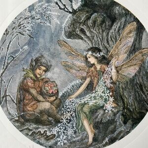 2 Daphne Allen Art Prints winter Autumn Fairy Theme Faeries British Illustration